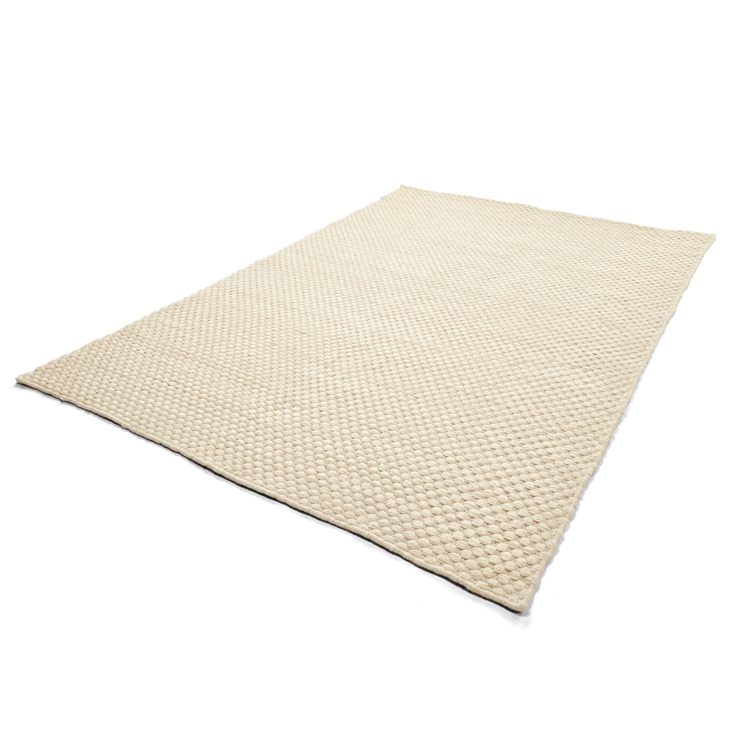 Wollen vloerkleed 'Ovelia' - Beige/wit