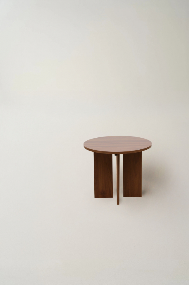 Salontafel 'Créme' Rond 55 cm - Walnoot
