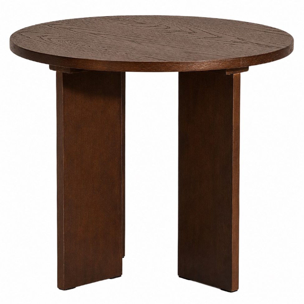 Salontafel 'Créme' Rond 55 cm - Walnoot