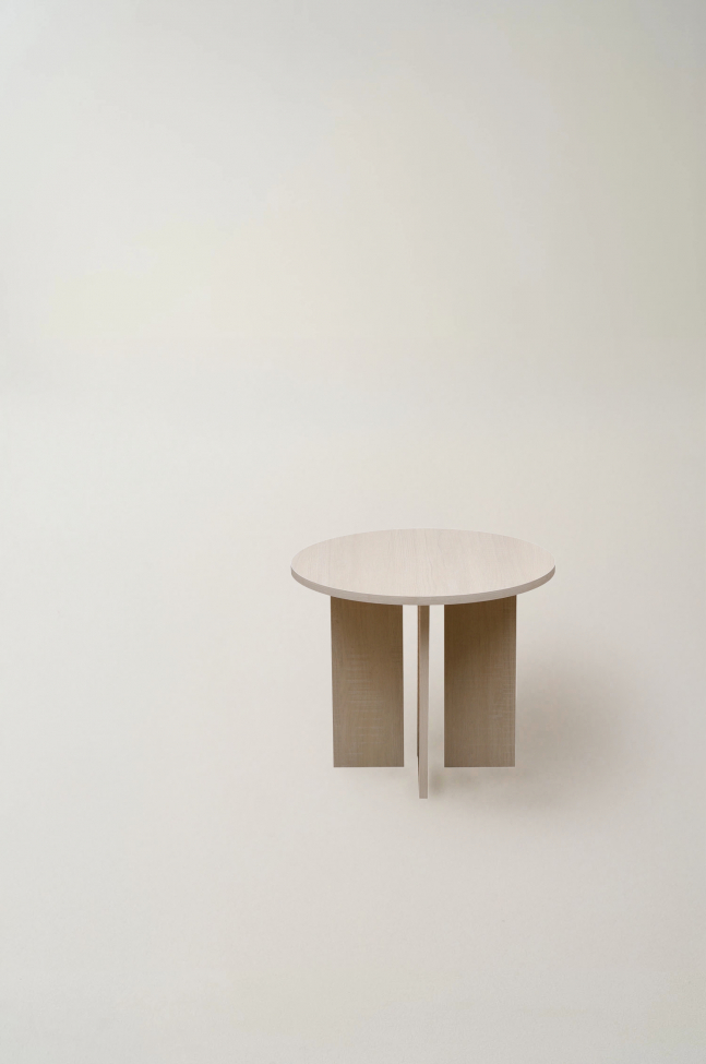 Salontafel 'Créme' Rond 55 cm - Wit gepigmenteerd