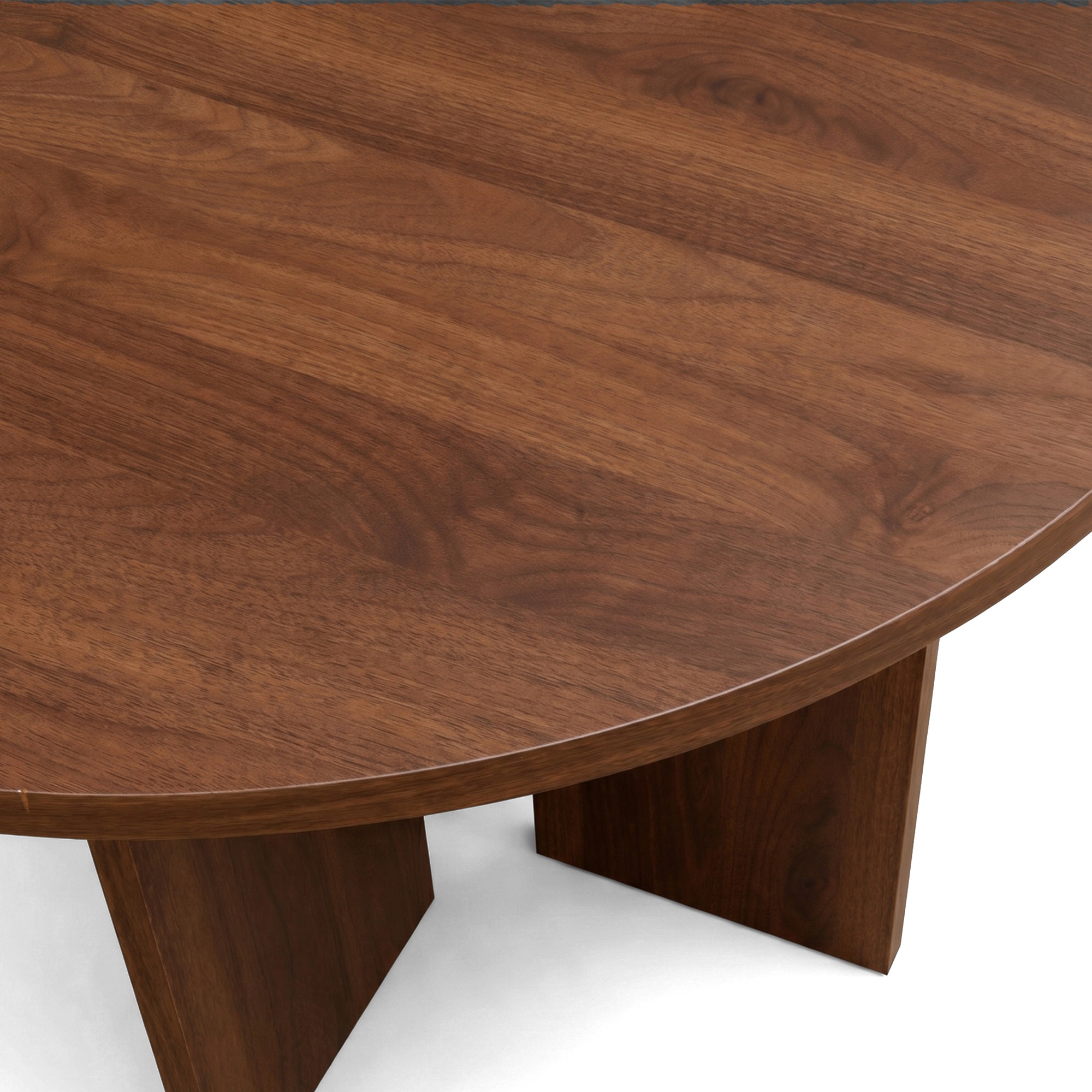 Salontafel 'Créme' Rond 75cm - Walnoot
