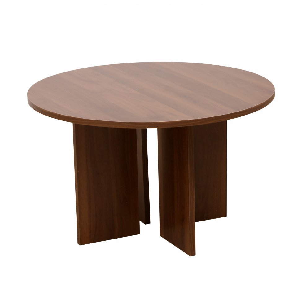 Salontafel 'Créme' Rond 75cm - Walnoot
