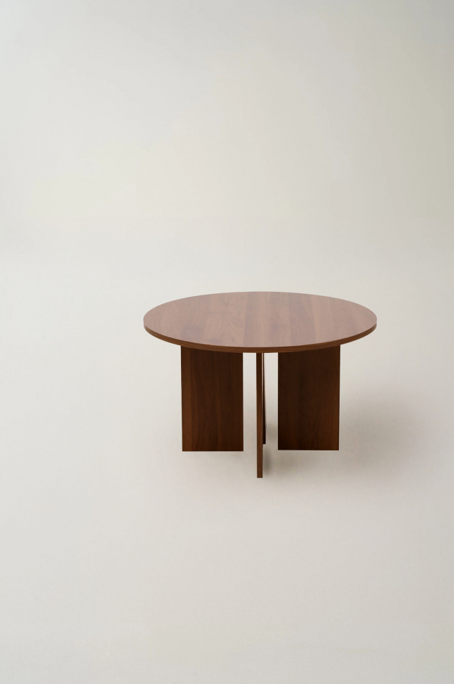 Salontafel 'Créme' Rond 75cm - Walnoot