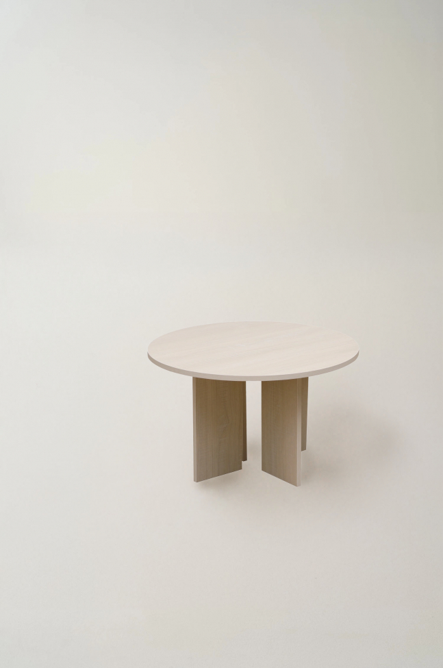 Salontafel 'Créme' Rond 75cm - Wit gepigmenteerd