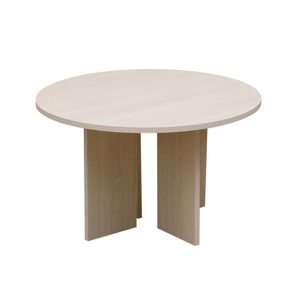 Salontafel 'Créme' Rond 75cm - Wit gepigmenteerd