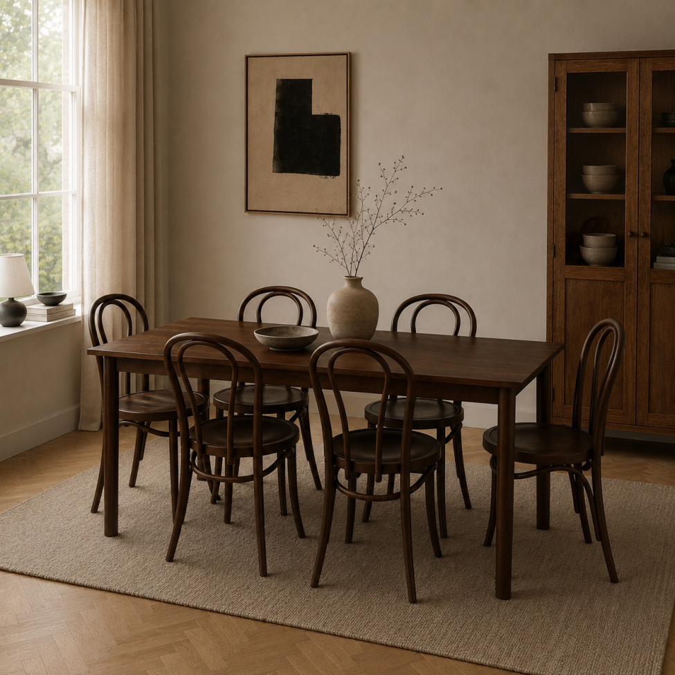 Eettafel 'Fager' 135cm - Walnoot