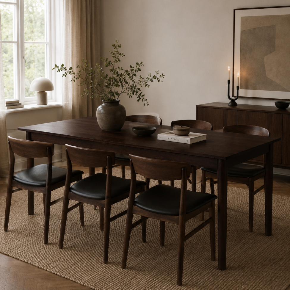 Eettafel 'Fager' 135cm - Walnoot