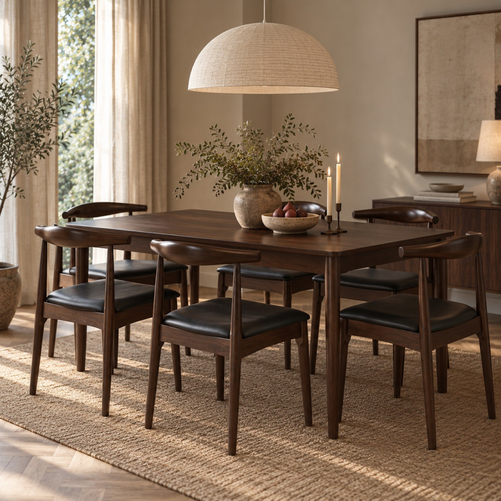 Eettafel 'Fager' 135cm - Walnoot
