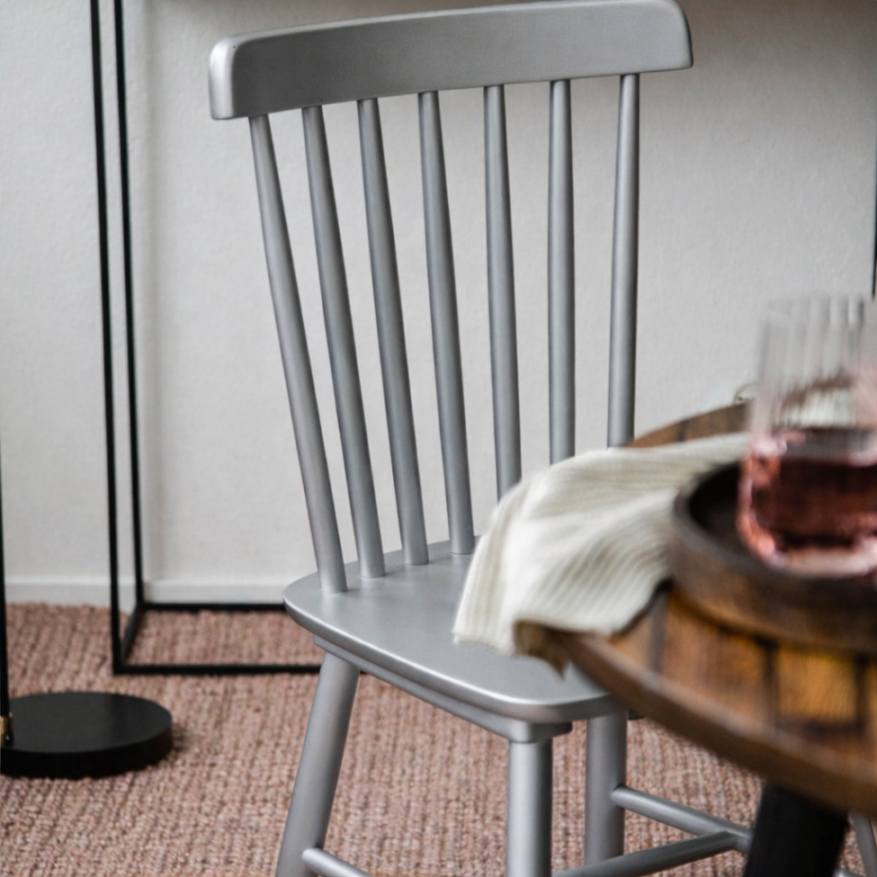 Stapelstoel 'Elsa' - Zilvergrijs