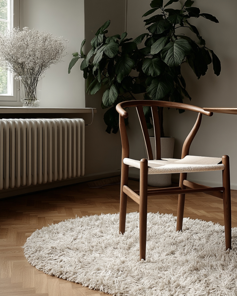 Stoel 'Alta' - Walnoot/Beige