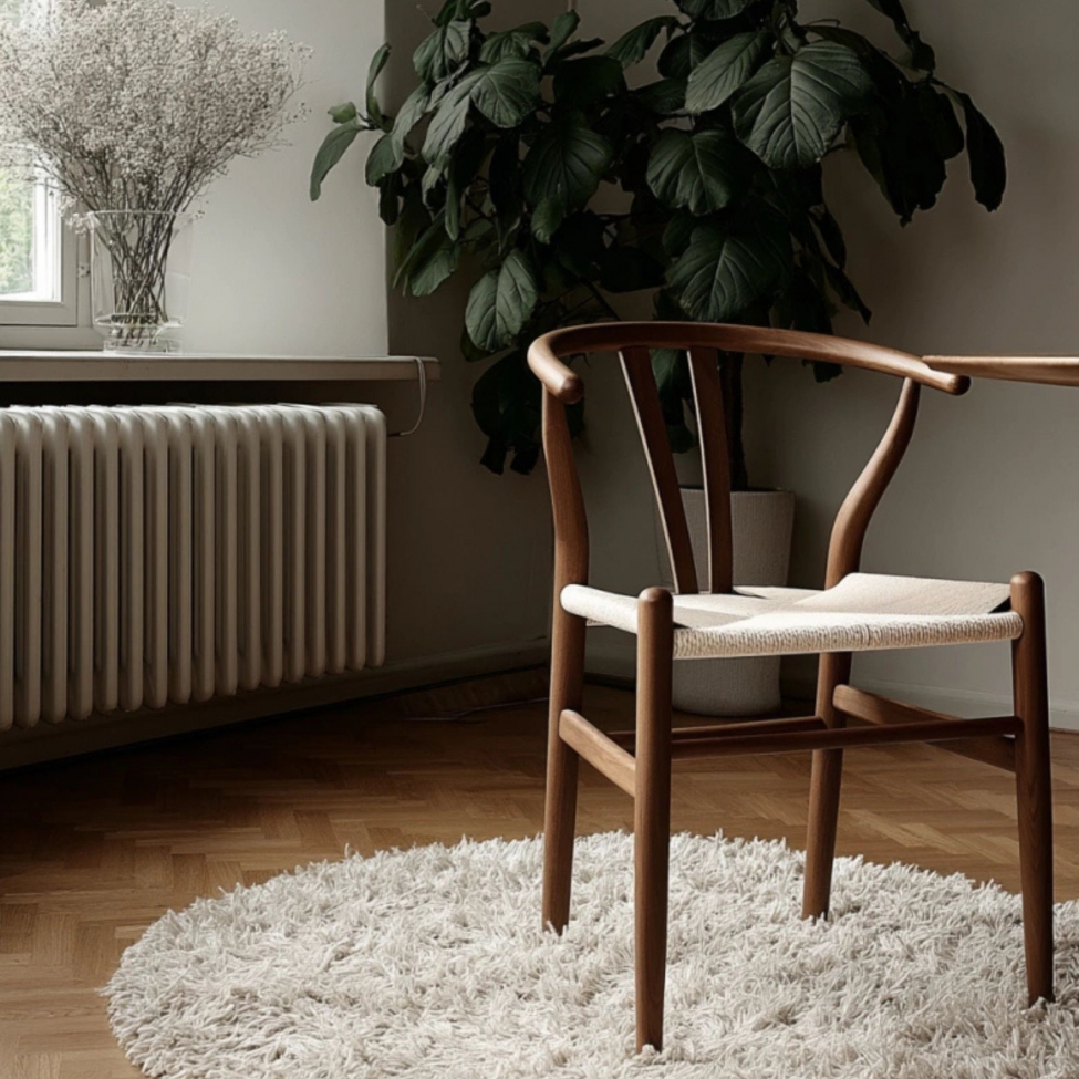 Stoel 'Alta' - Walnoot/Beige