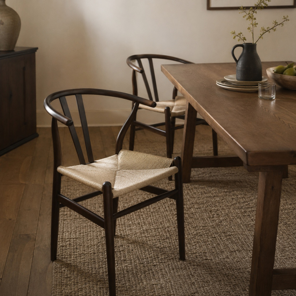 Stoel 'Alta' - Walnoot/Beige