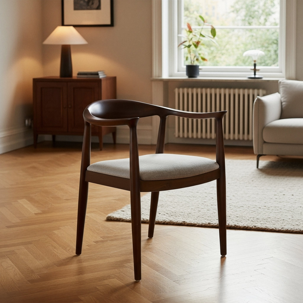 Stoel 'Ask' - Noten/Grijs