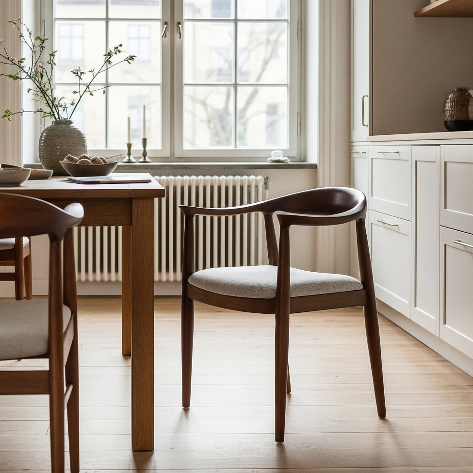 Stoel 'Ask' - Noten/Grijs