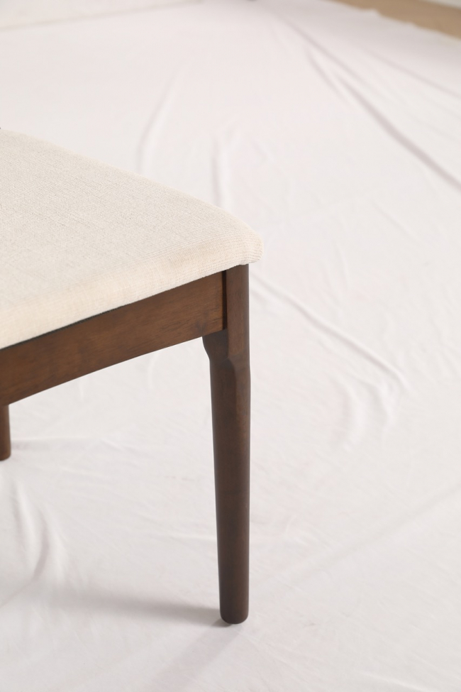 Stoel 'Fager' - Noten/Beige