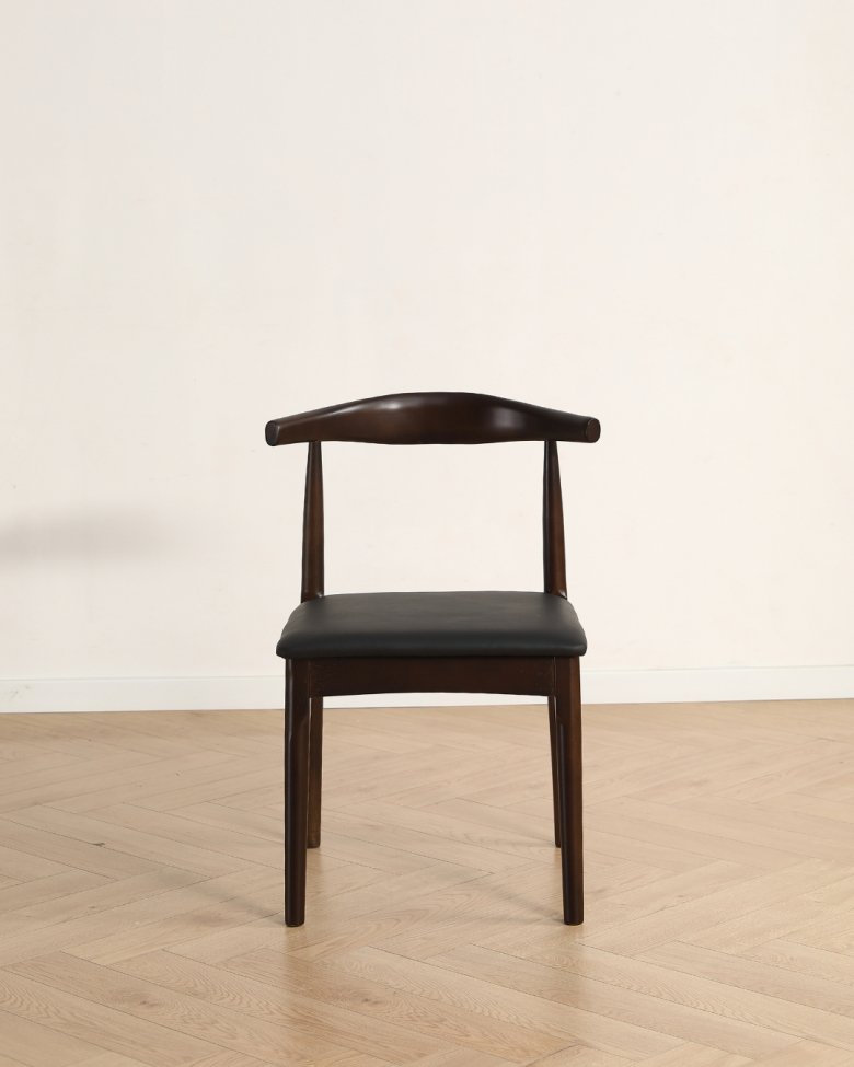 Stoel 'Fager' - Noten/Zwart