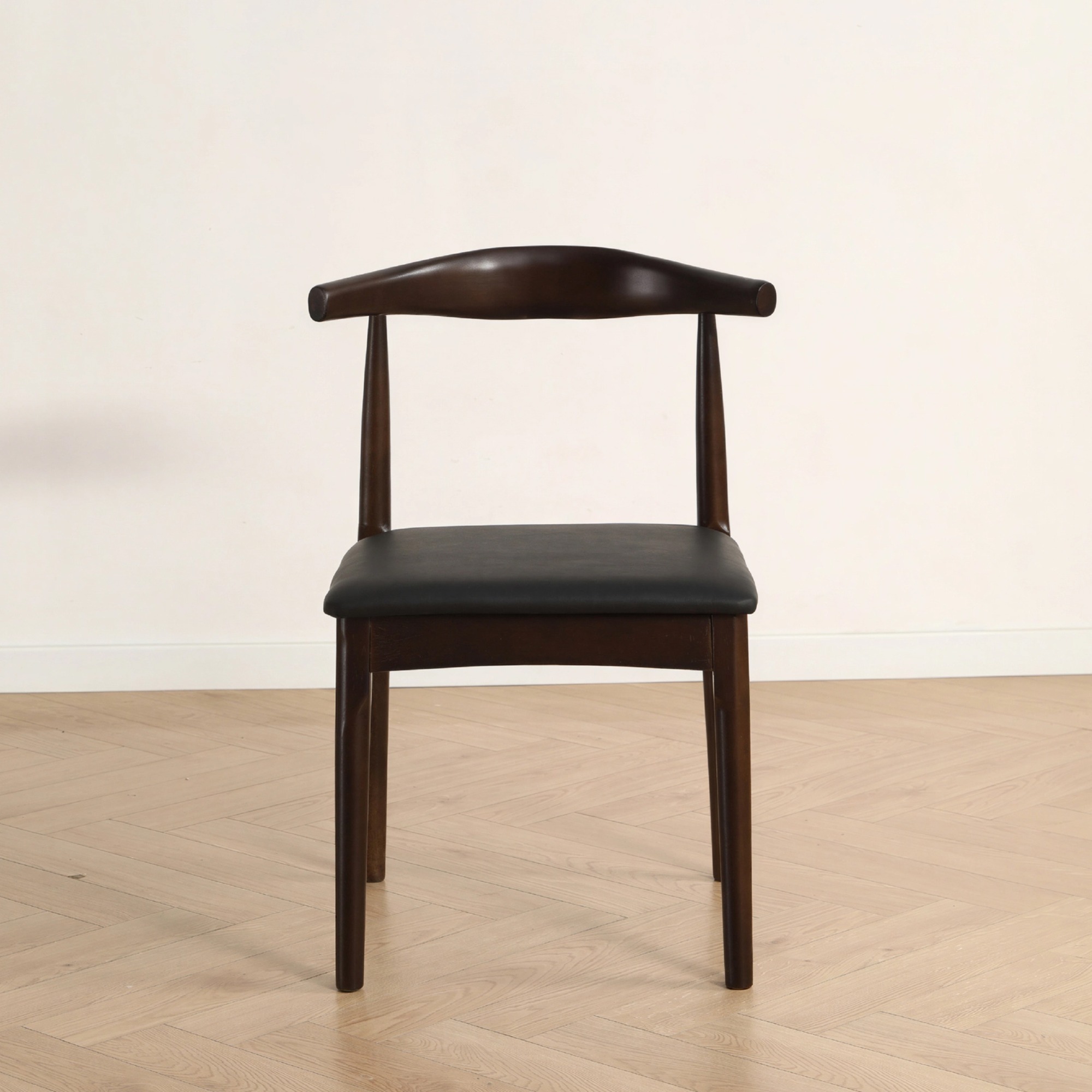 Stoel 'Fager' - Noten/Zwart