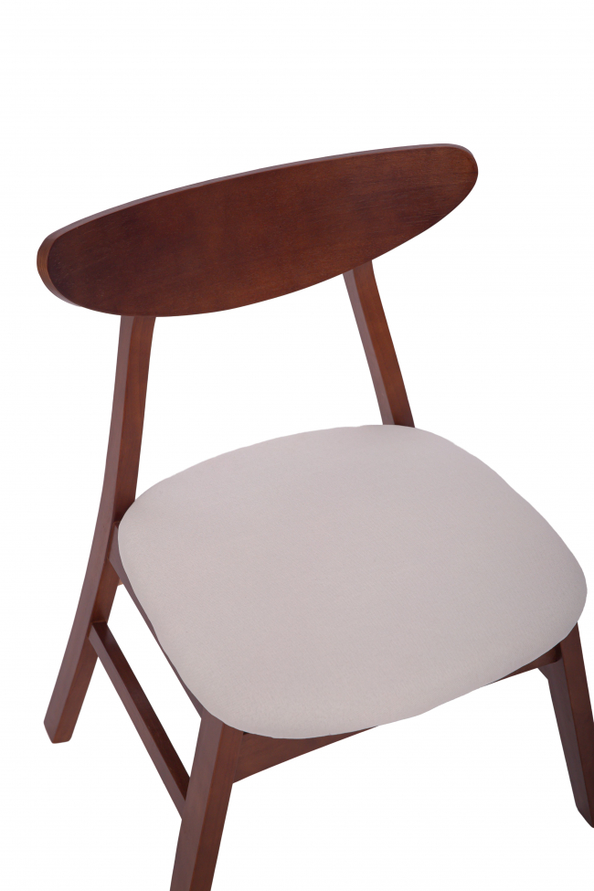 Stoel 'Asta' - Noten/Wit