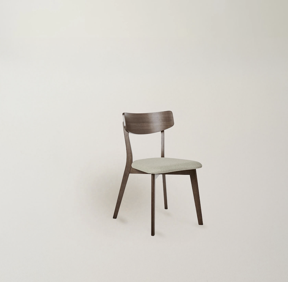Stoel 'Narvik' - Noten/Beige