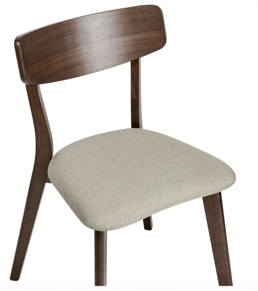Stoel 'Narvik' - Noten/Beige