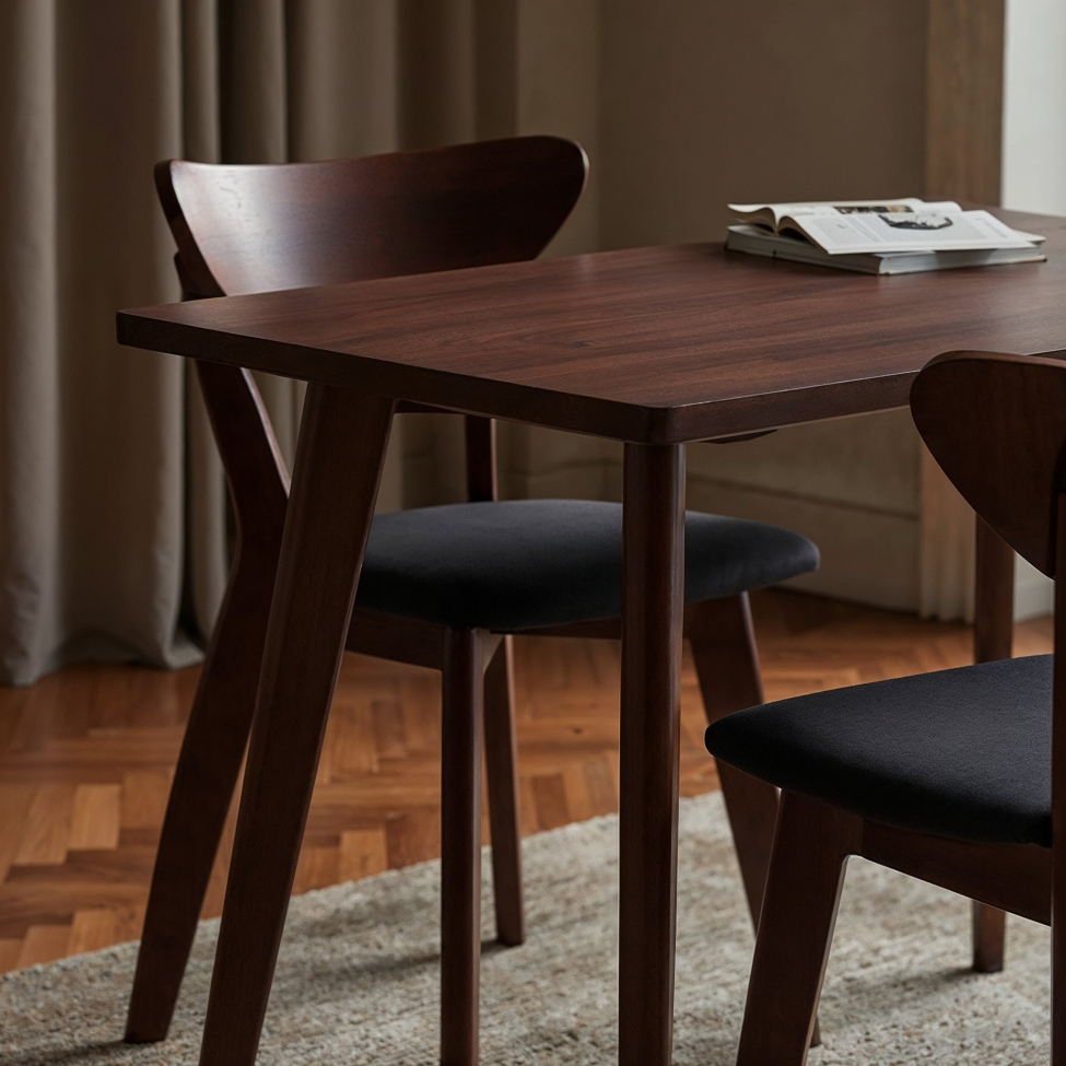 Stoel 'Sirdal' - Noten/Donkergrijs