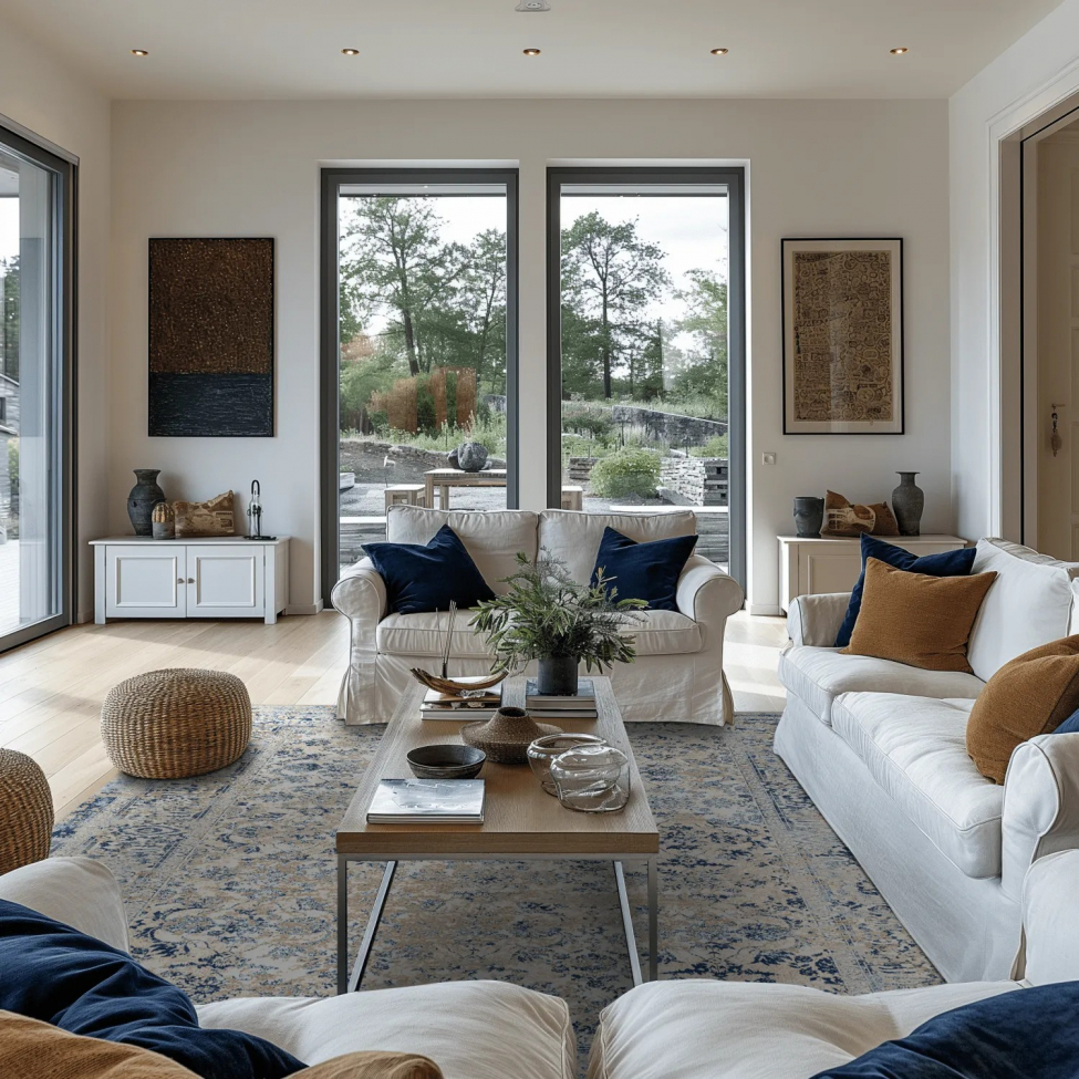 Wilton tapijt 'Denizli' 160x230cm - Blauw