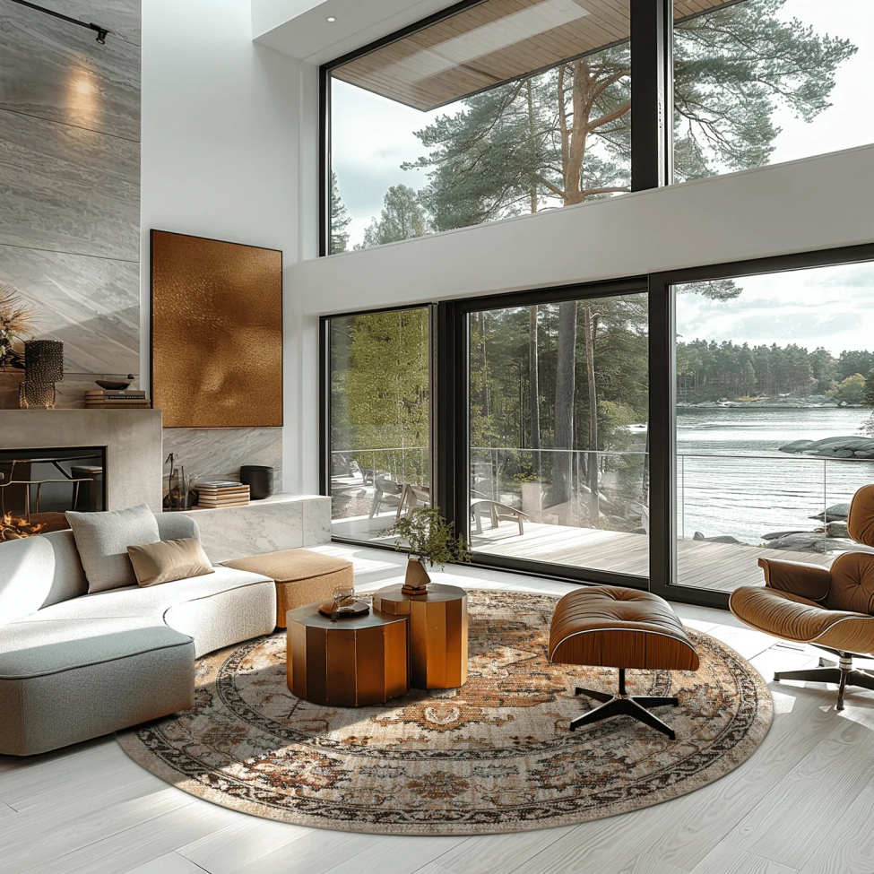 Rond kleed 'Siliana' 120cm - Beige