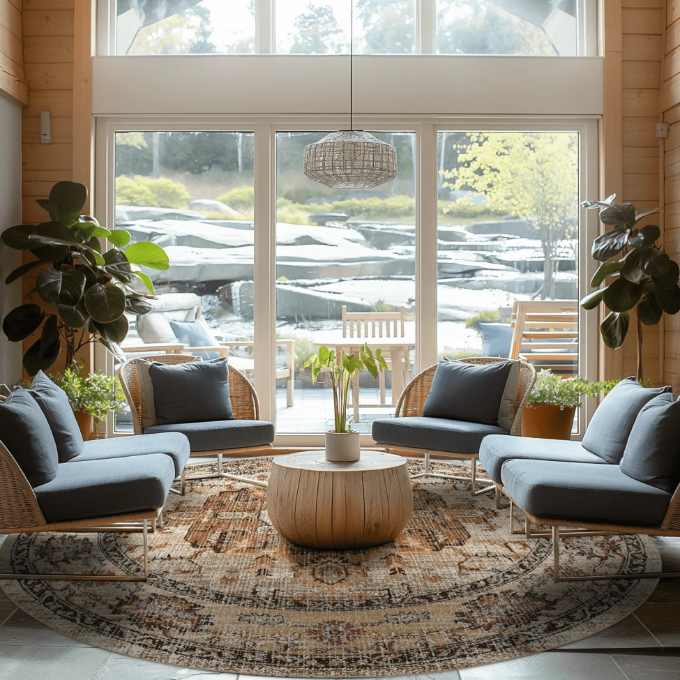 Rond kleed 'Siliana' 200cm - Beige
