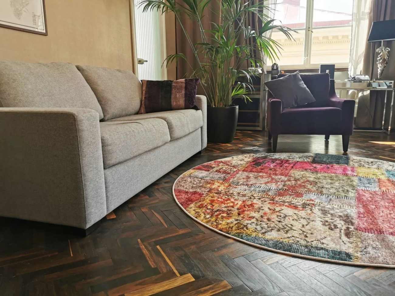 Rond kleed 'Ariana' 200cm - Multi