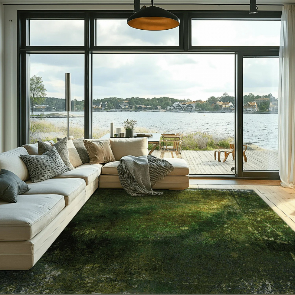 Wiltonkleed 'Estrada' 80x250cm - Groen