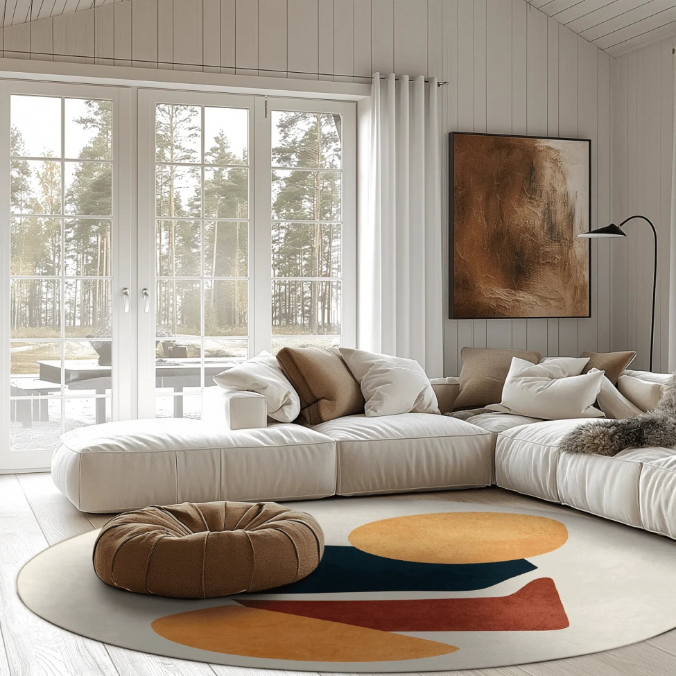 Ronde tapijt 'Beira' 200cm - Multi