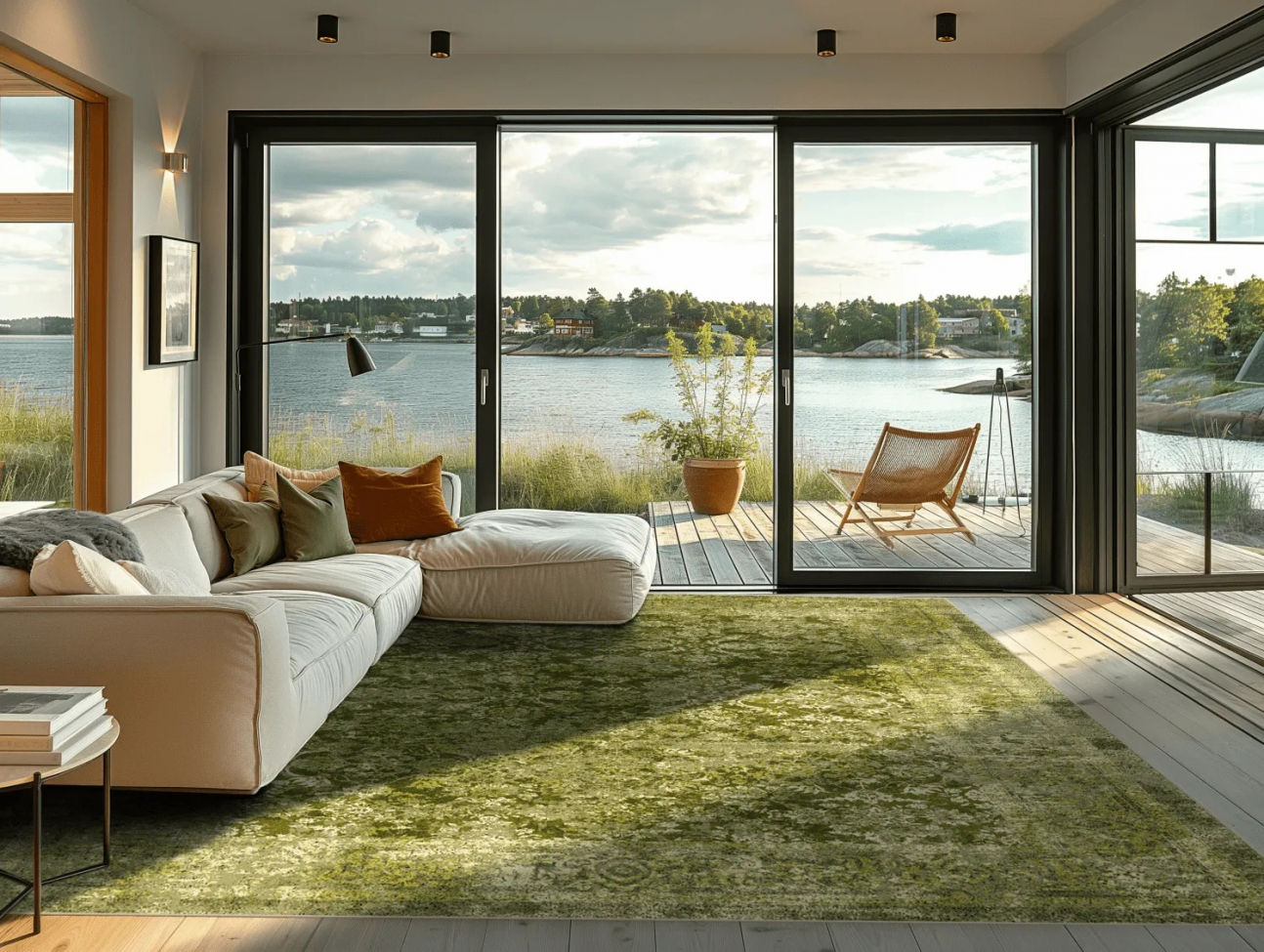 Wiltonmat 'Denizli' 80x250cm - Groen
