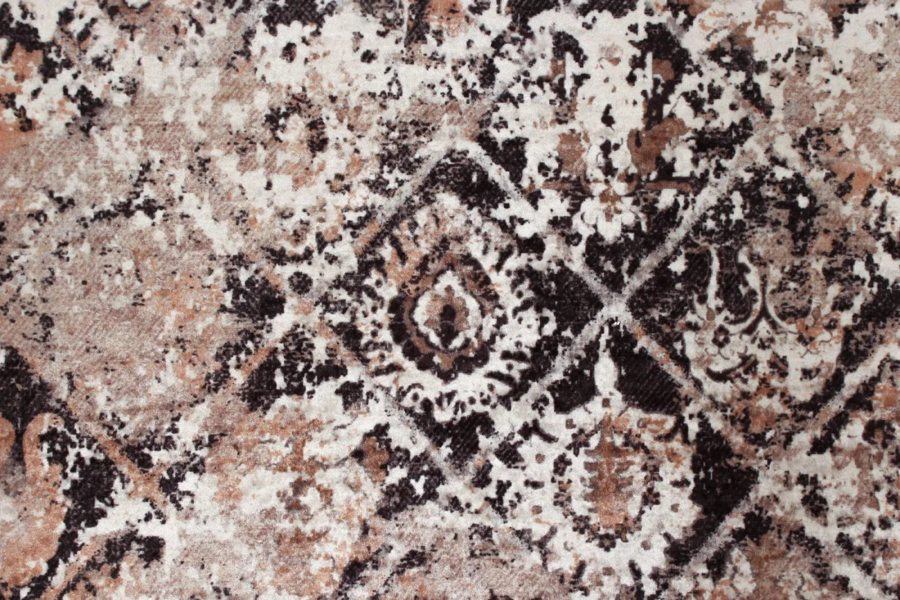 Wiltonmatta 'Douz' 130x190cm - Zwart/Multi
