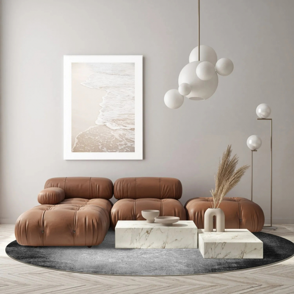 Rond tapijt 'Megara' 240cm - Grijs