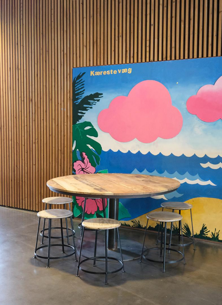 Ronde eettafel 'Jack' - Gerecycled hout/IJzer