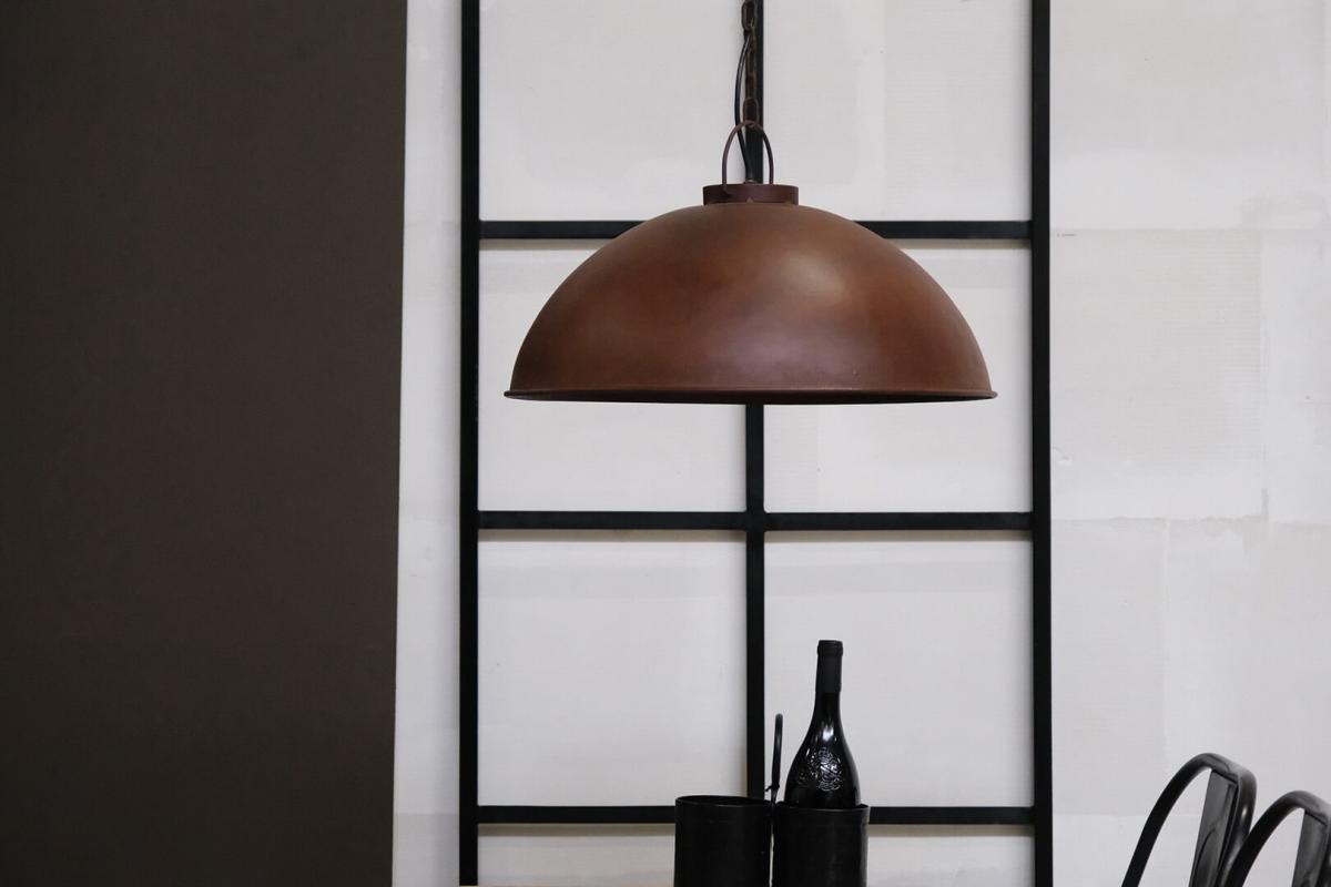 Fabriekslamp vintage 'Thormann' - Roestige afwerking
