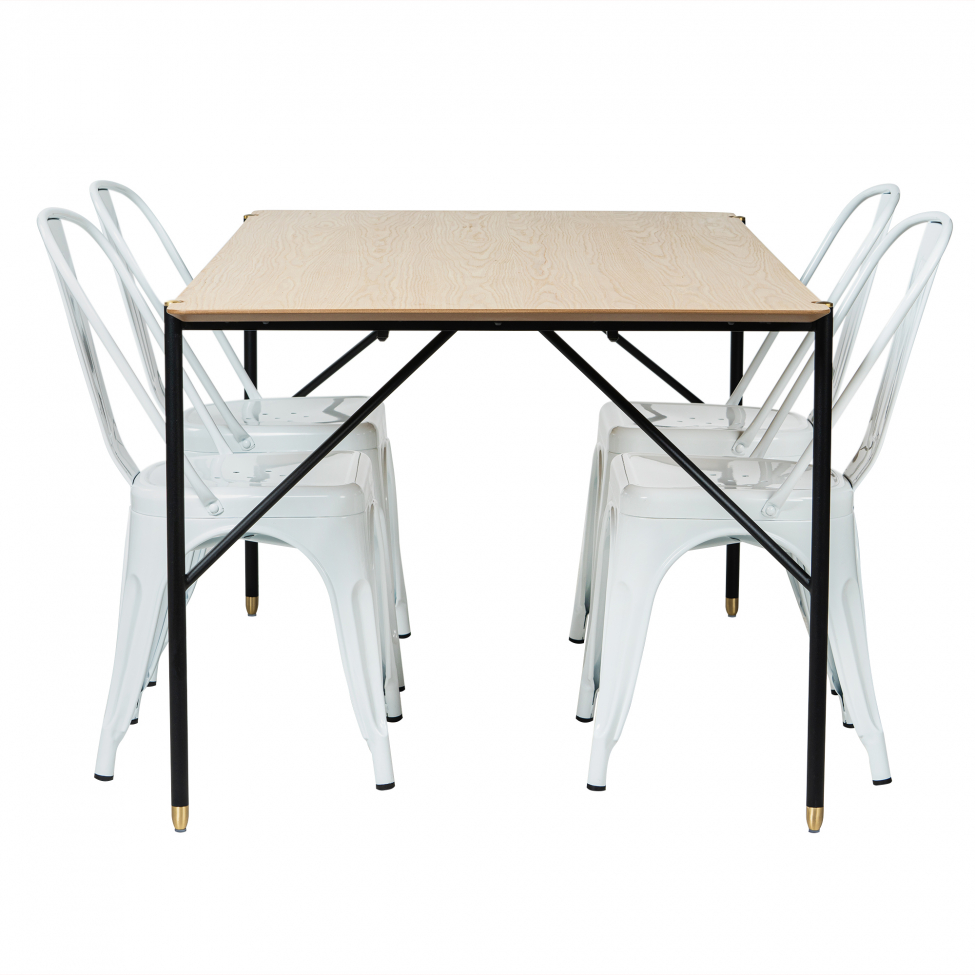 Eettafel 'Hornstull Montmartre' - 1 Tafel & 4 Stoelen