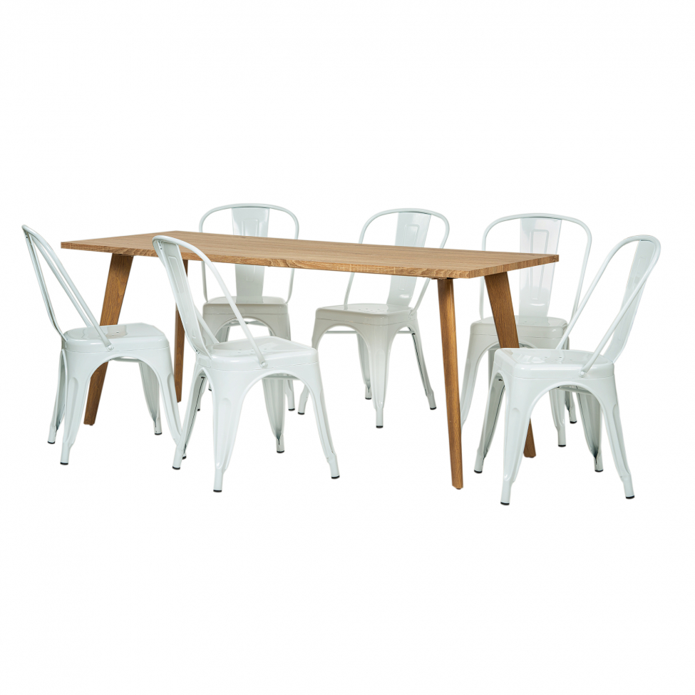 Eettafel 'Nordisk Montmartre' - 1 Tafel & 6 Stoelen