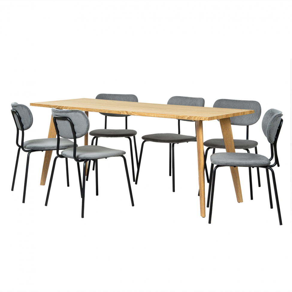 Eetgroep 'Nordisk Kungsholmen' - 1 Tafel & 6 Stoelen
