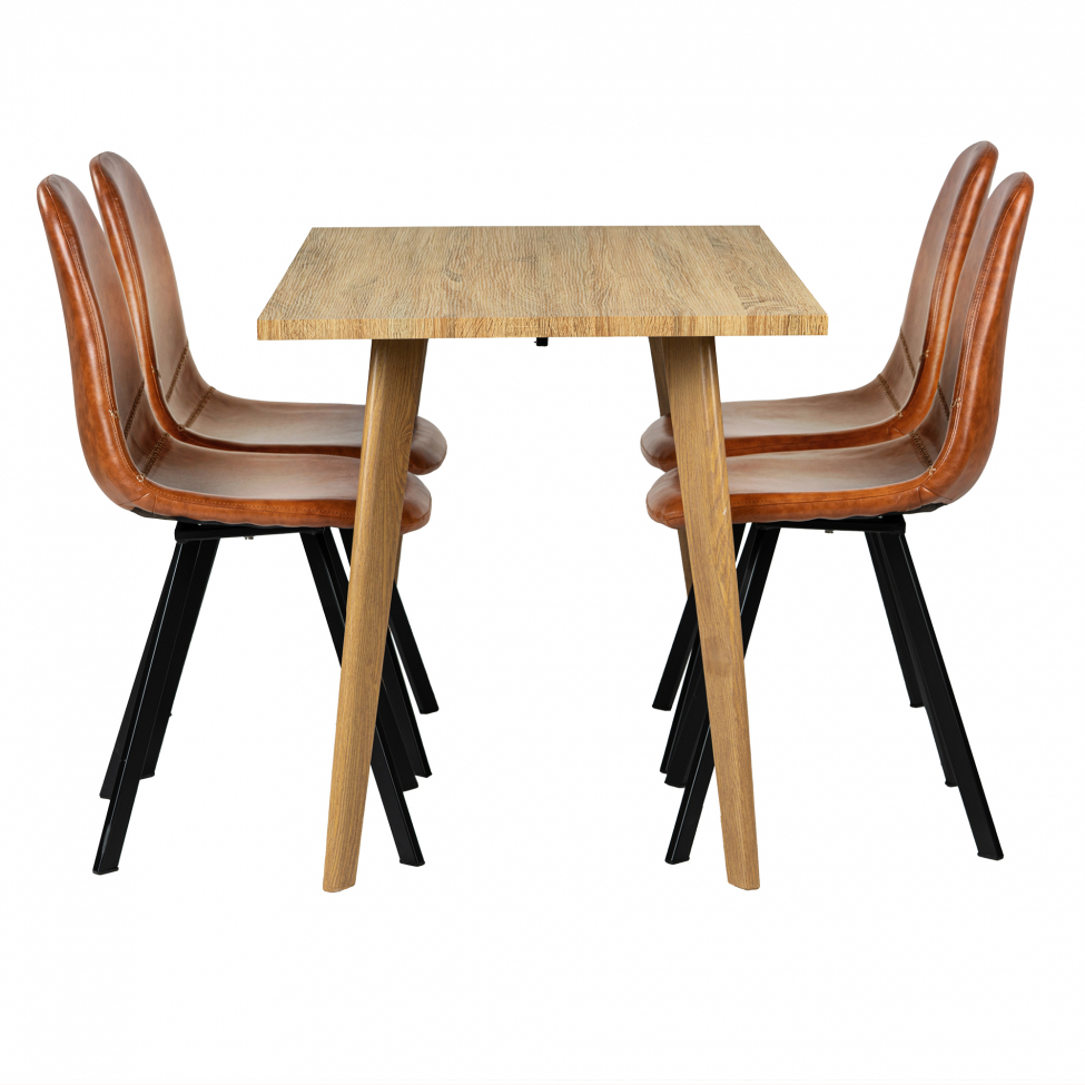 Eetgroep 'Nordisk Carrie' - 1 Tafel & 4 Stoelen