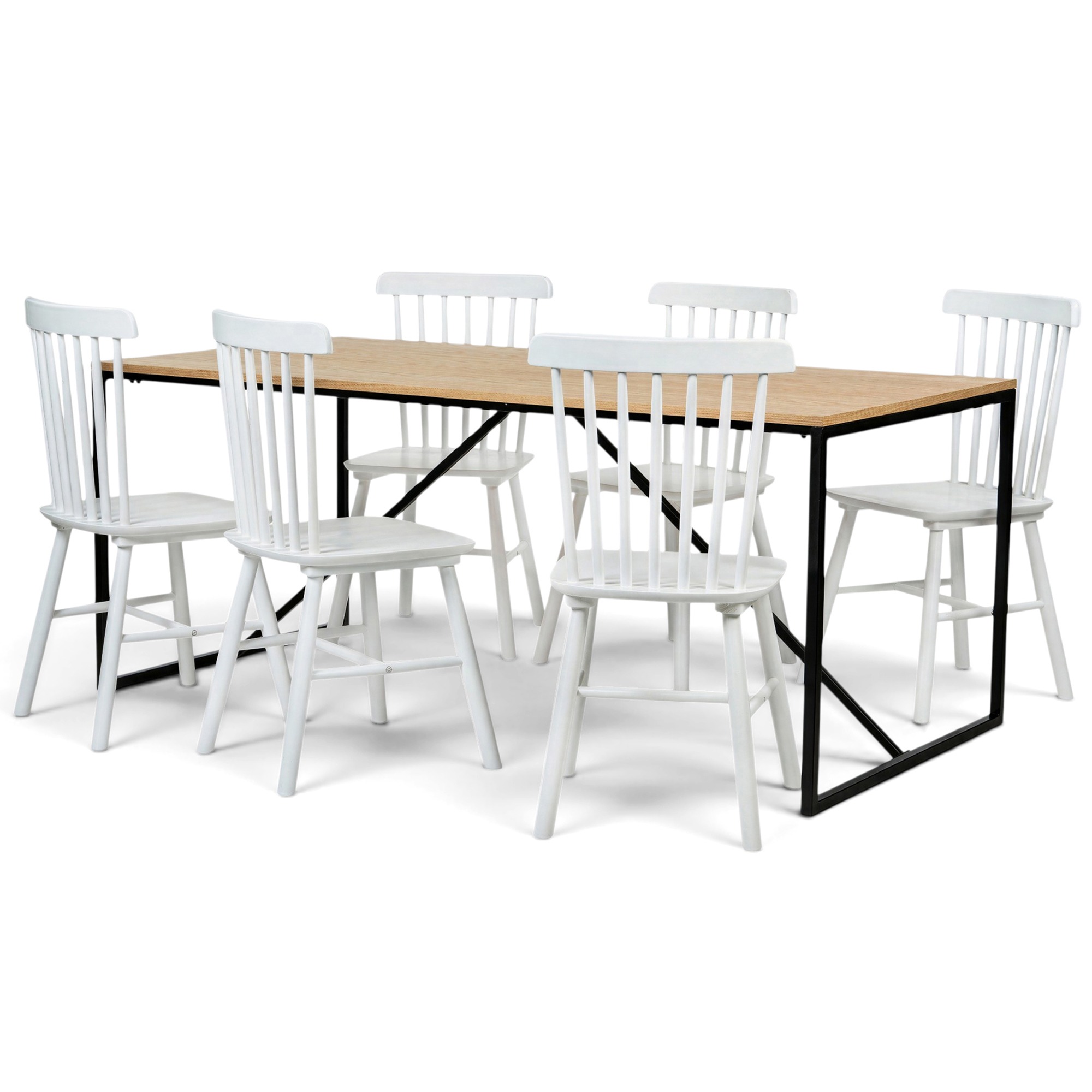 Eetgroep 'Vega Elsa' - 1 Tafel & 6 Stoelen