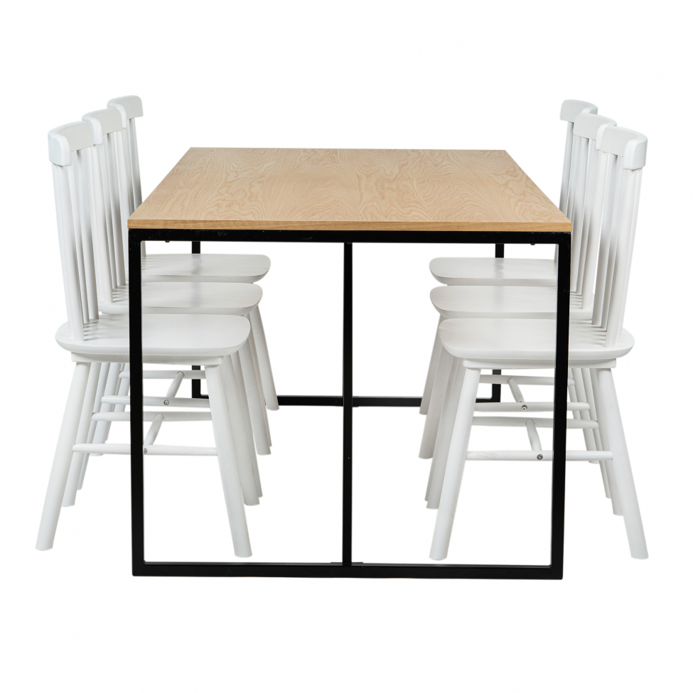 Eetgroep 'Vega Elsa' - 1 Tafel & 6 Stoelen