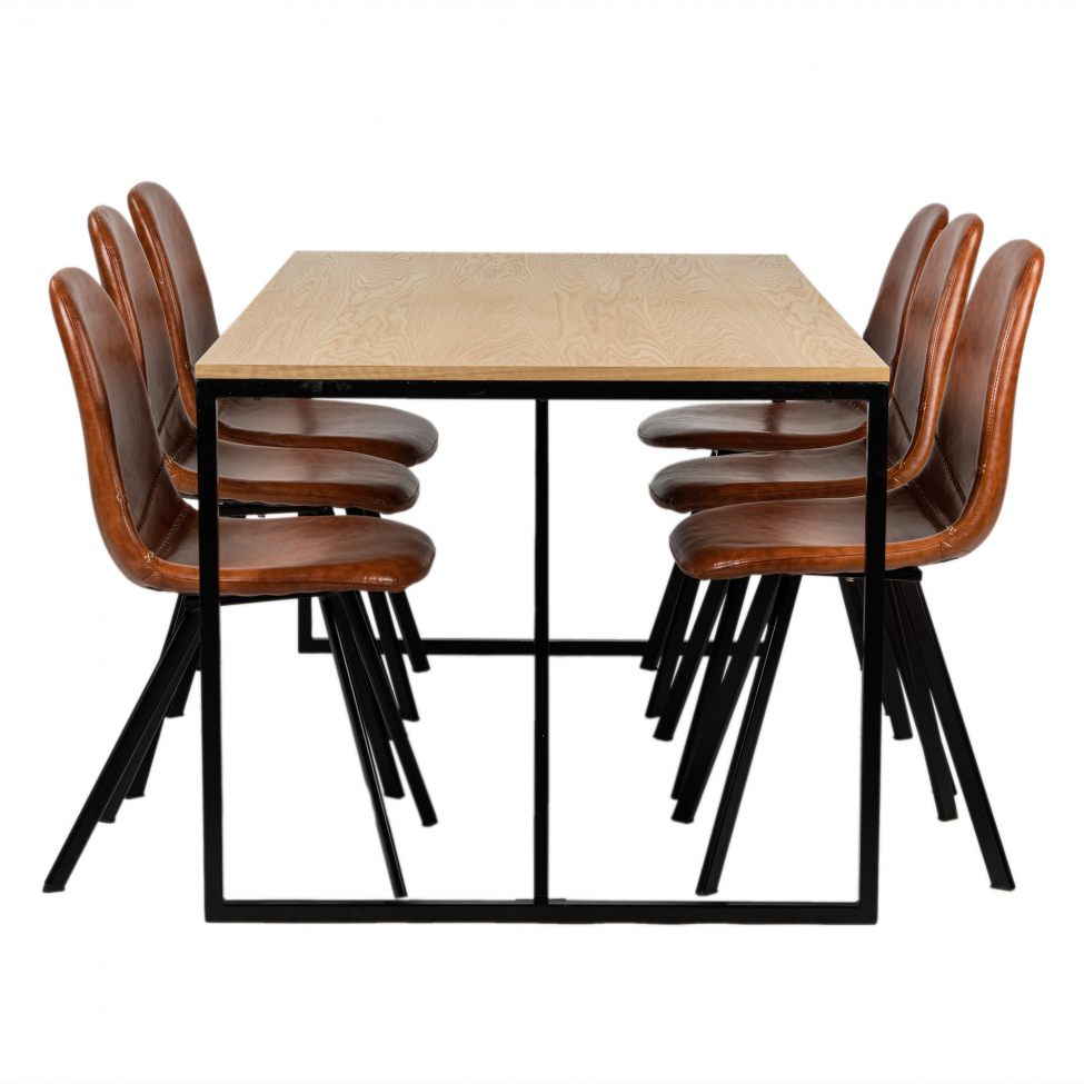 Eetgroep 'Vega Carrie' - 1 Tafel & 6 Stoelen