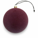 Kerstbal \'Velvet\' - Bordeau (S)