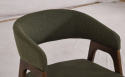 Stoel \'Alba\'- Walnoot/Groen