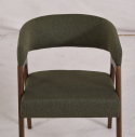 Stoel \'Alba\'- Walnoot/Groen