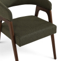 Stoel \'Alba\'- Walnoot/Groen