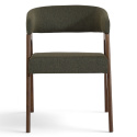 Stoel \'Alba\'- Walnoot/Groen