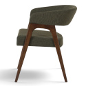 Stoel \'Alba\'- Walnoot/Groen