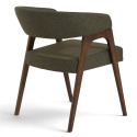 Stoel \'Alba\'- Walnoot/Groen